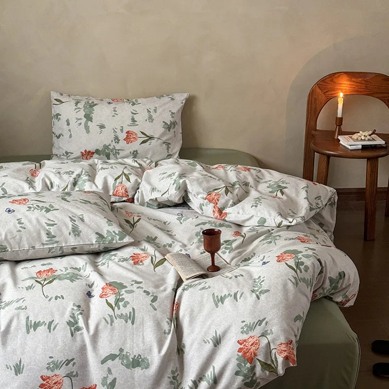 Afralia™ Floral Print Bedding Sets: Soft Comfort for All Seasons