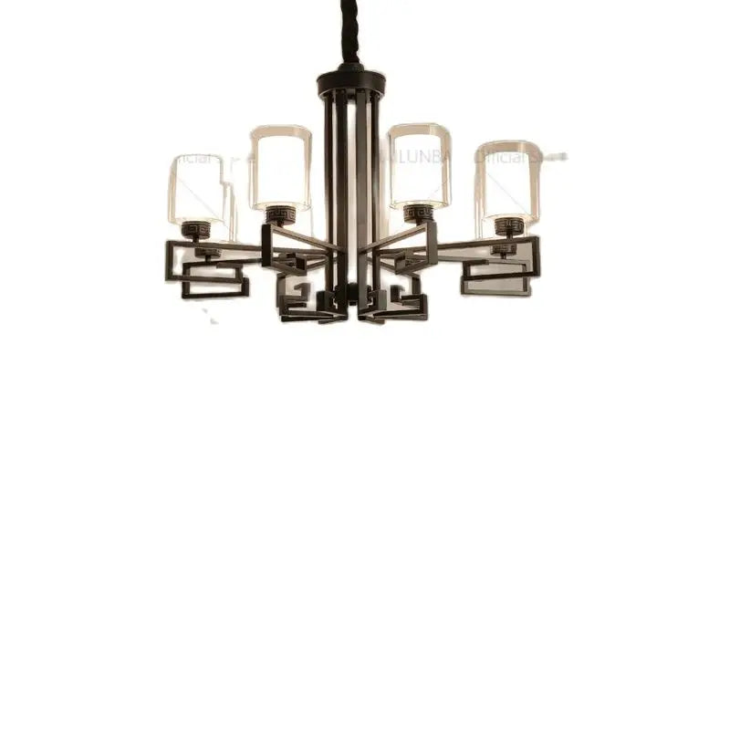 Afralia™ Retro Chinese Chandelier for Living Room Dining Bedroom Modern Villa Duplex