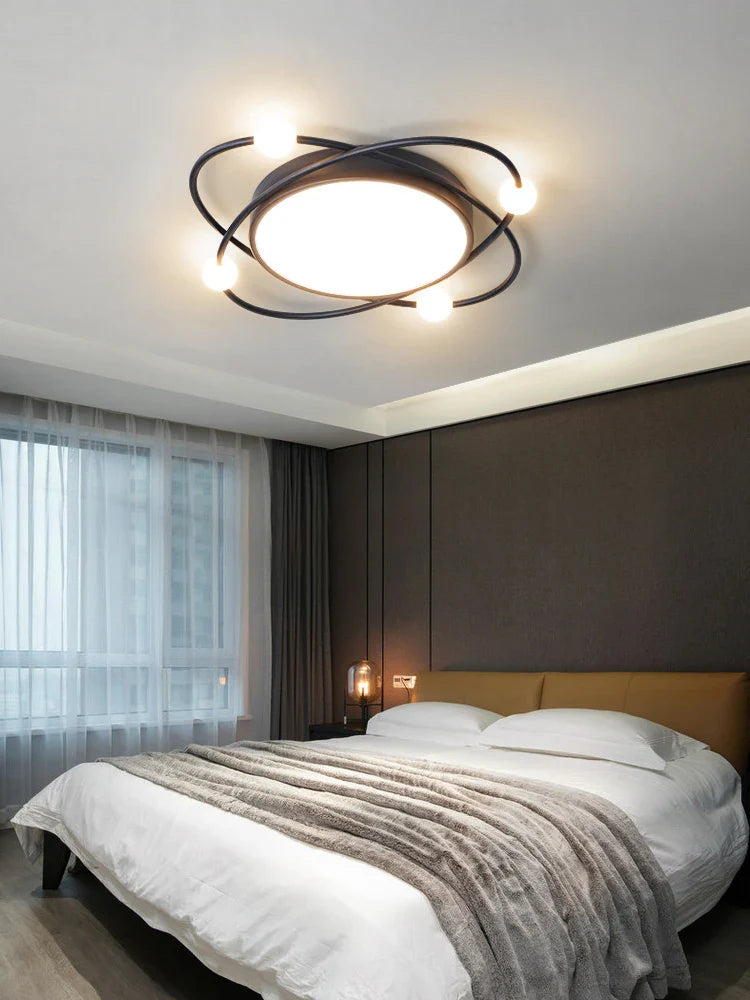 Afralia™ Modern Iron Ceiling Light for Living Bedroom Dining Room Chandelier Home Lamp