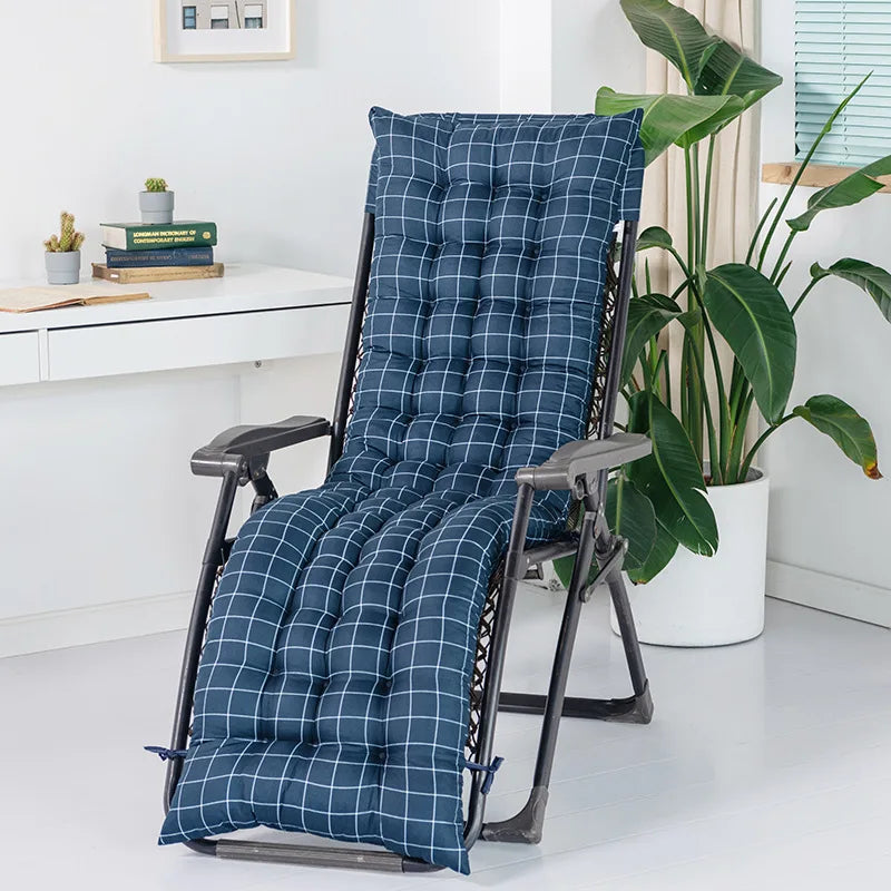 Afralia™ High Back Chaise Cushion for Rocking Chair - Christmas Blue