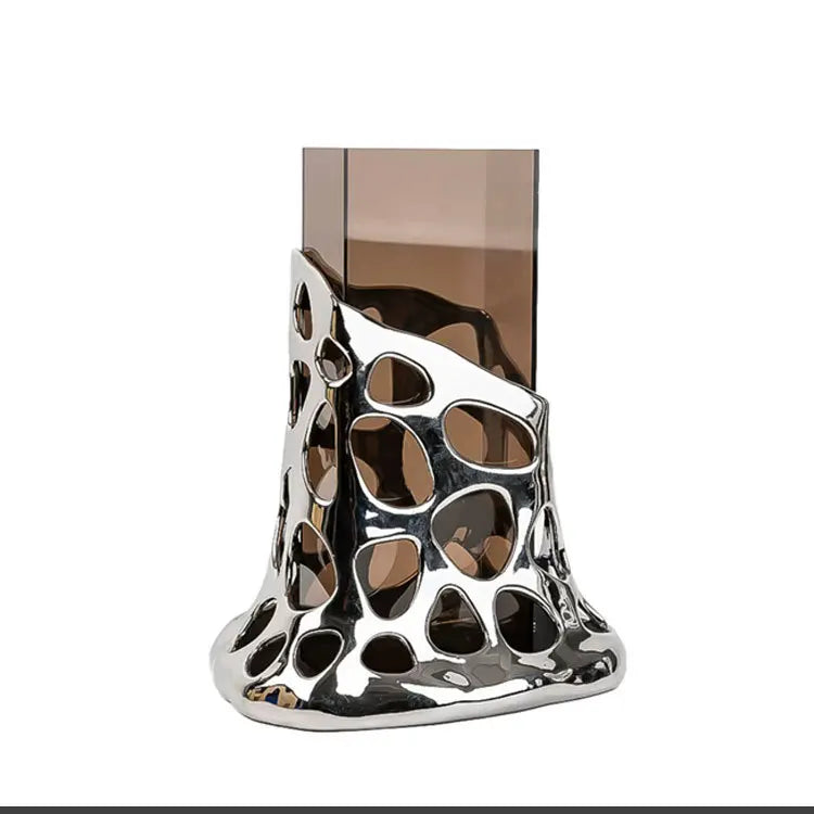 Afralia™ Geometric Acrylic Glass Vase Droplet Flower Arrangement Terrarium Pot