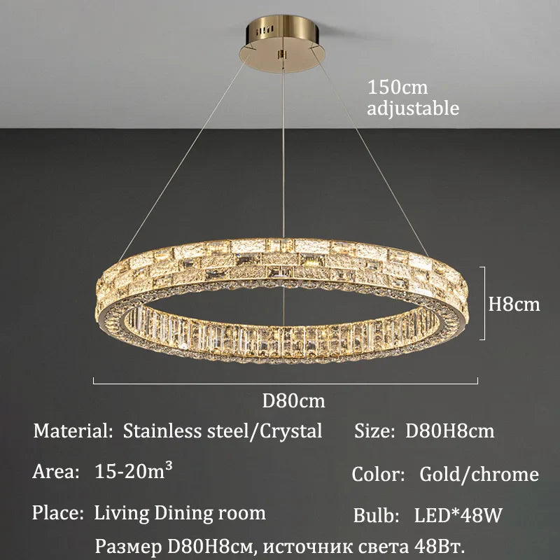 Afralia™ Crystal Pendant Chandelier - Postmodern Nordic Luxury Lighting Fixtures