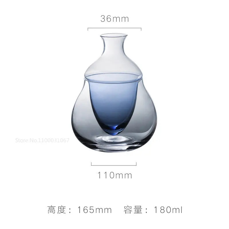 Afralia™ Glass Wine Pot Ice Jug Sake Cup Whiskey Dispenser Creative Decanter