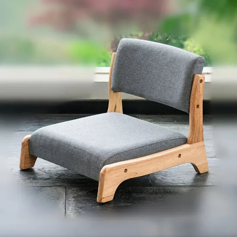 Afralia™ Legless Tatami Chair with Back Support for Reading & Meditation