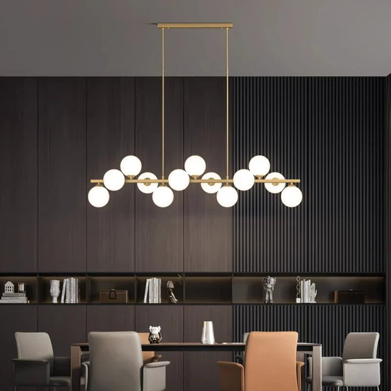 Afralia™ Modern Ceiling Chandeliers: Elegant Pendant Light Fixture for Dining & Living Room