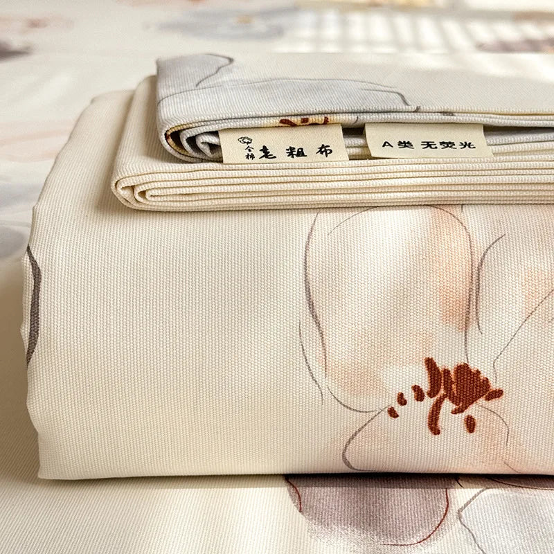 Afralia™ Cooling Cotton Flower Print Bed Cover Matress Protector