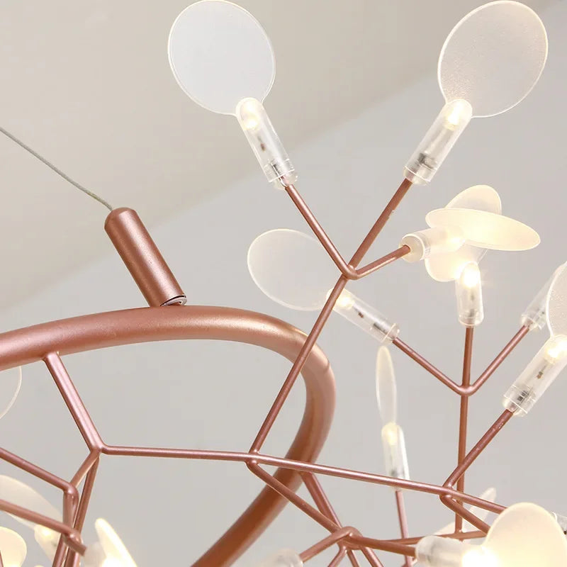 Afralia™ FireWorm Pendant Light: Modern Living Room Chandelier, Bedroom Decor Hanging Fixture