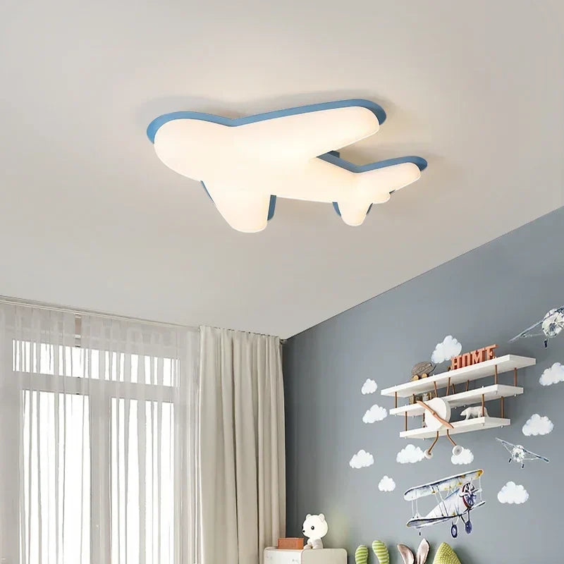 Afralia™ Airplane Ceiling Chandelier LED Light for Children's Room Decor