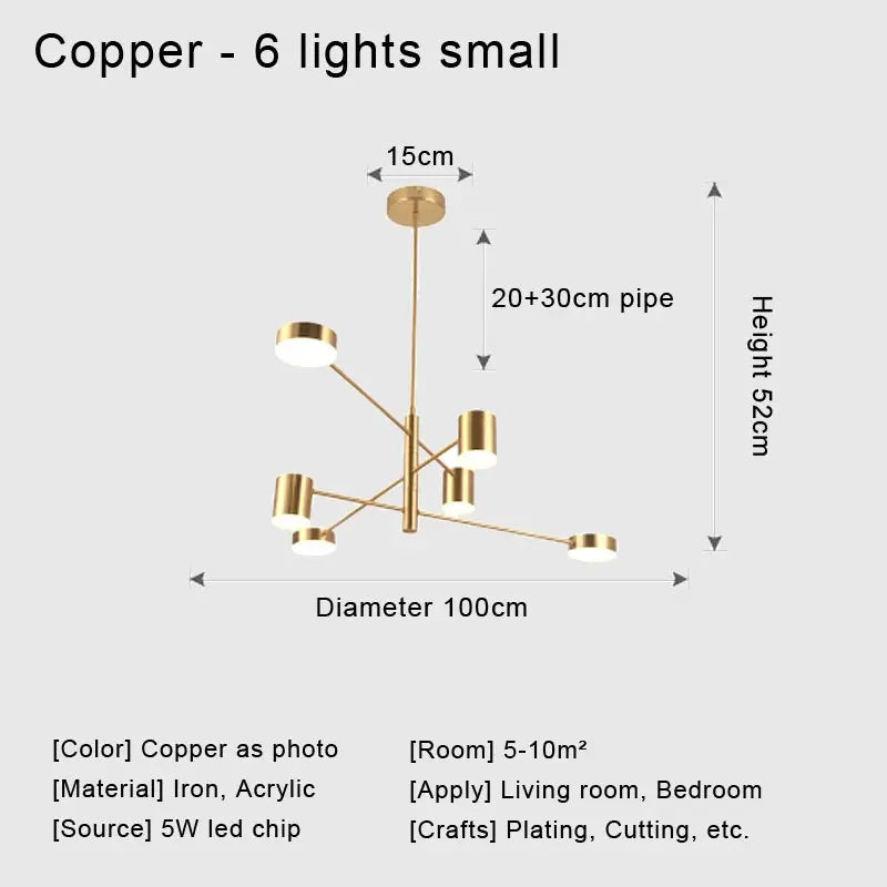 Afralia™ Modern LED Chandelier Ceiling Light Fixture for Living Room Bedroom Dining Room