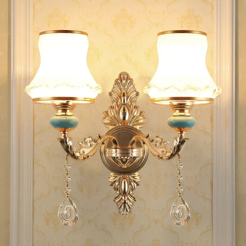 Afralia™ Crystal Wall Sconce Bedroom Lamp Indoor Modern Lighting Europen Style