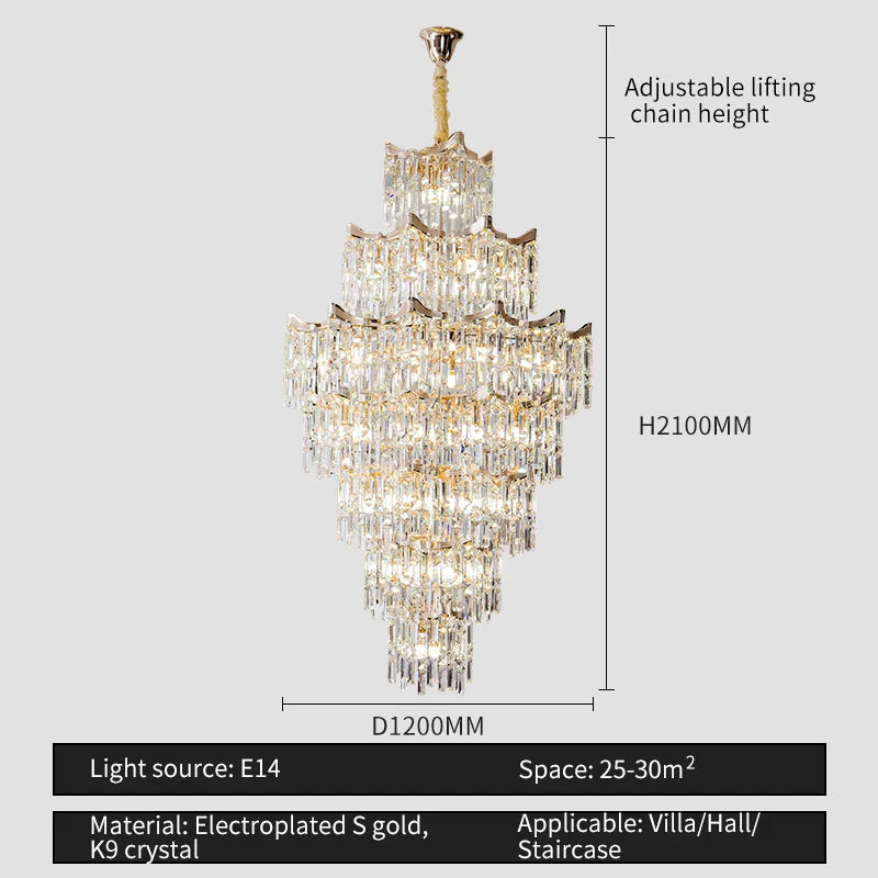 Afralia™ Modern Crystal Chandelier | Luxury Living Room Diningroom Bedroom Lamp