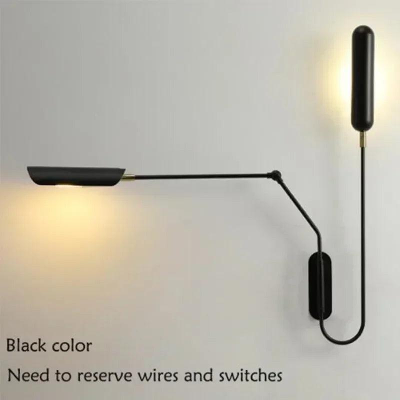 Afralia™ Adjustable Vintage Wall Lamp for Bedside Reading with Flexible Long Arm