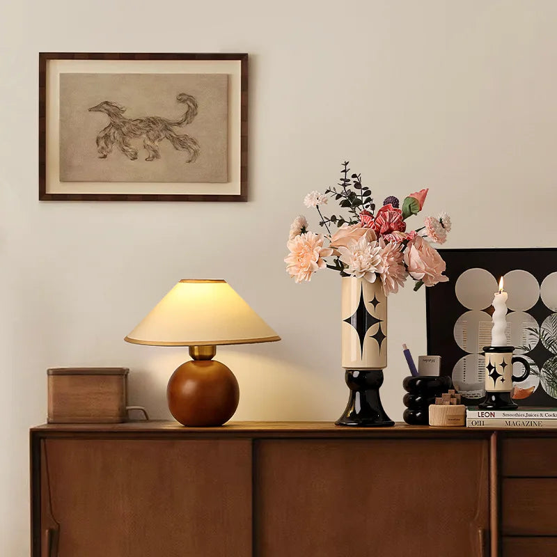 Afralia™ Ceramic Handlebar Vase Candle Holder Home Decor Arrangement Accessories