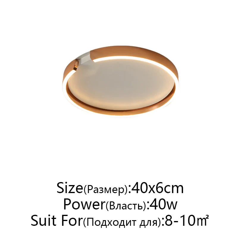 Afralia™ RoseGold LED Ceiling Light for Home Living Room Bedroom Dining Room
