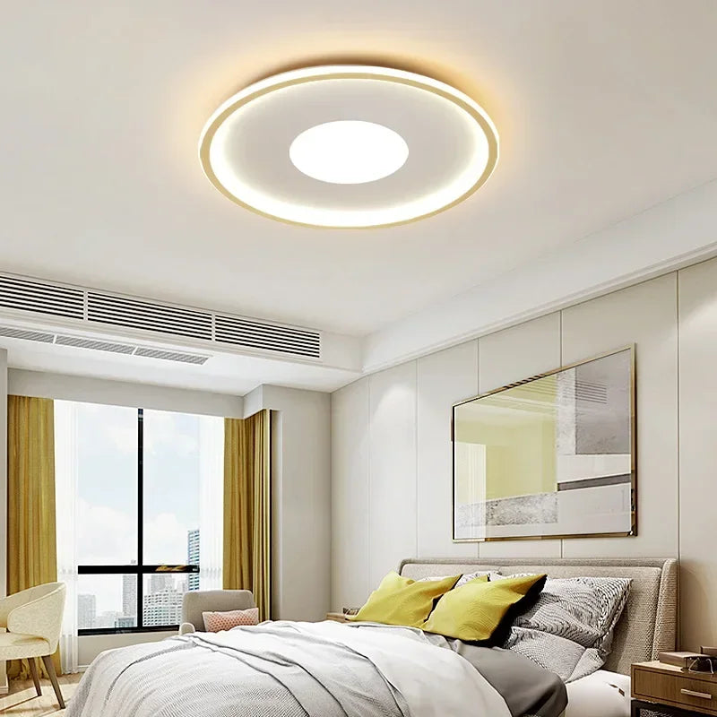 Afralia™ Modern LED Ceiling Light - Sleek Chandelier for Bedroom, Living Room, and Study