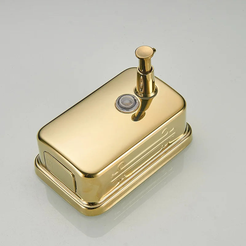 Afralia™ Gold Stainless Steel Wall Mounted Shower Soap Dispenser