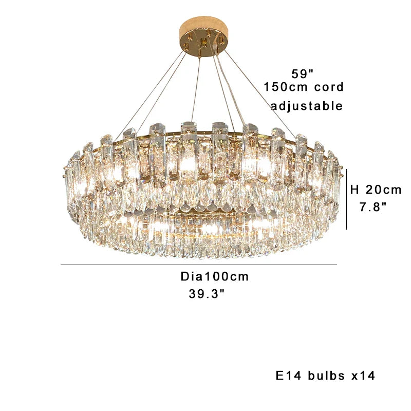 Afralia™ Nordic Crystal Pendant Lights: Elegant Luxury Hanglamp for Dining Table Décor