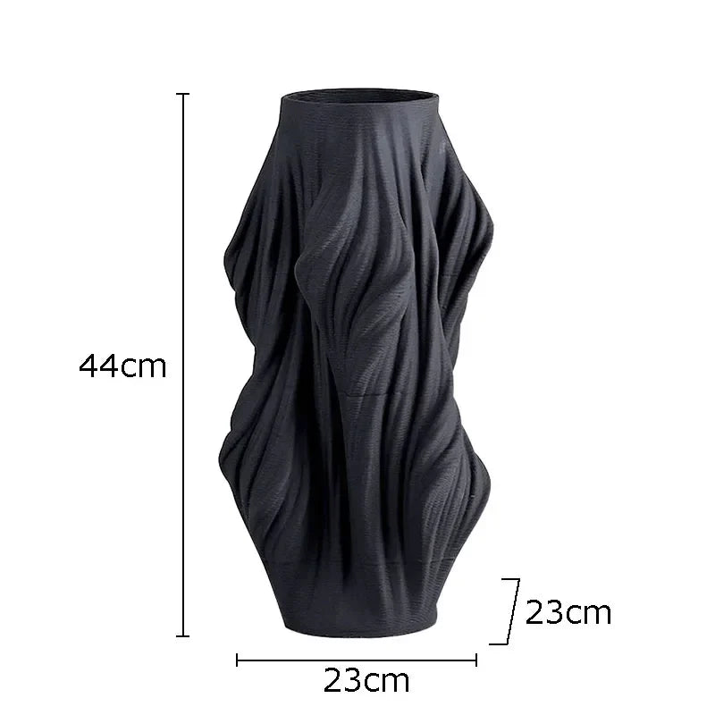 Afralia™ Ceramic Vase with Artificial Flowers for Desk Decoration and Room Aesthetics