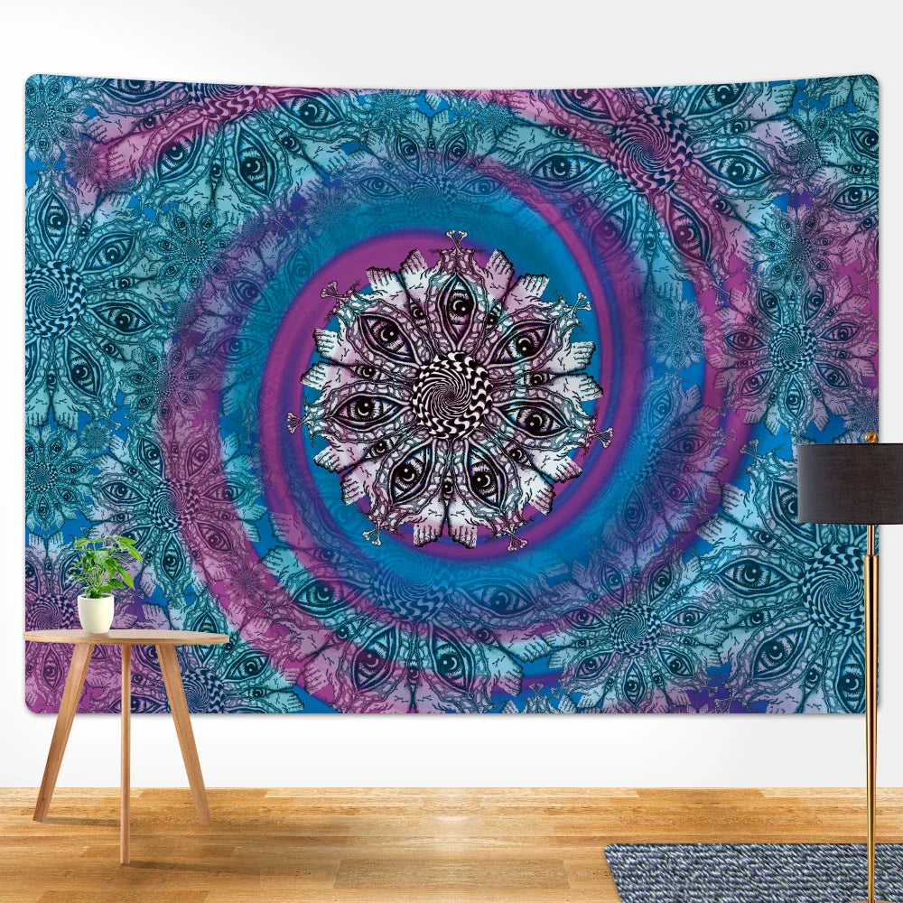 Afralia™ Mystic Symbol Mandala Tapestry for Bohemian Tarot Room Wall Decor