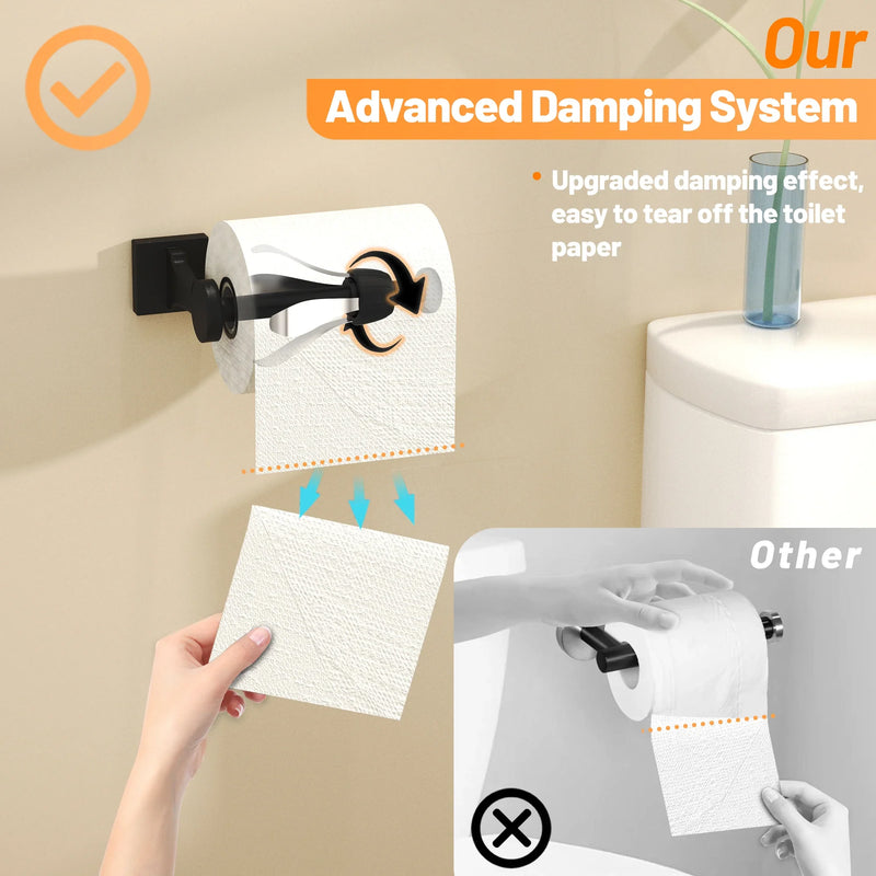 Afralia™ Stainless Steel Toilet Paper Holder with Damping Effect