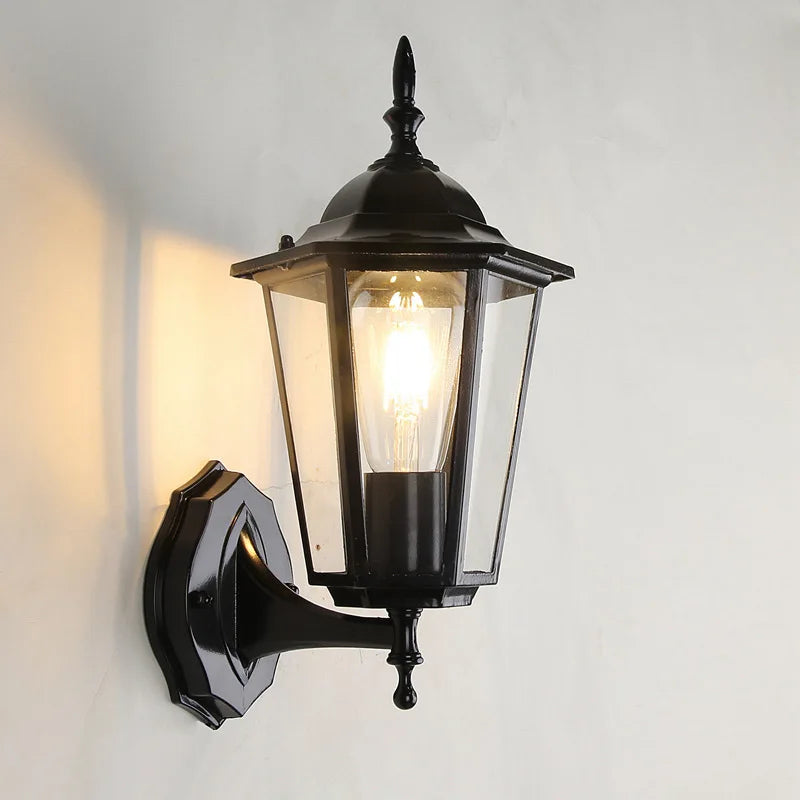 Afralia™ Retro Outdoor Wall Lamp E27 Waterproof Lighting for Courtyard and Balcony