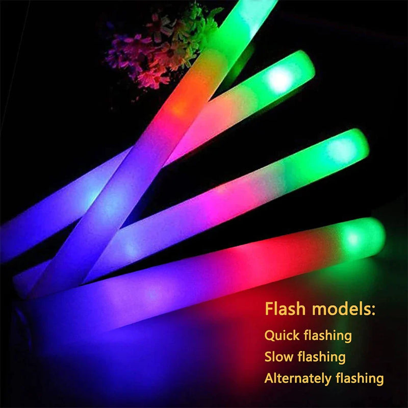 Afralia™ LED Foam Stick Baton Party Holiday Xmas Wedding DJ Concert Event Light