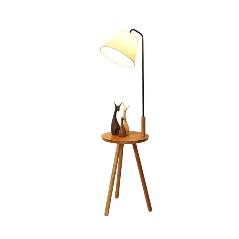 Afralia™ Nordic Wood LED Floor Lamp for Modern Living Room and Study