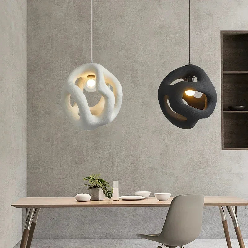 Afralia™ Resin Pendant Lights: Nordic LED Chandeliers for Home Decor, Dining Room, Bedroom.