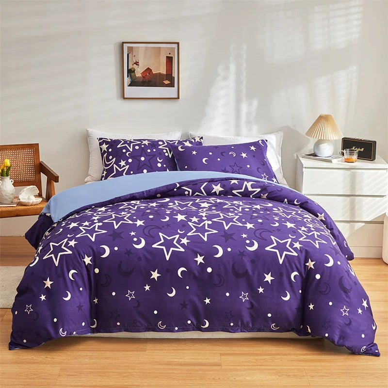 Afralia™ Cosmos Luminous Bedding Set King Queen Double Single Duvet Cover Dream Quilt