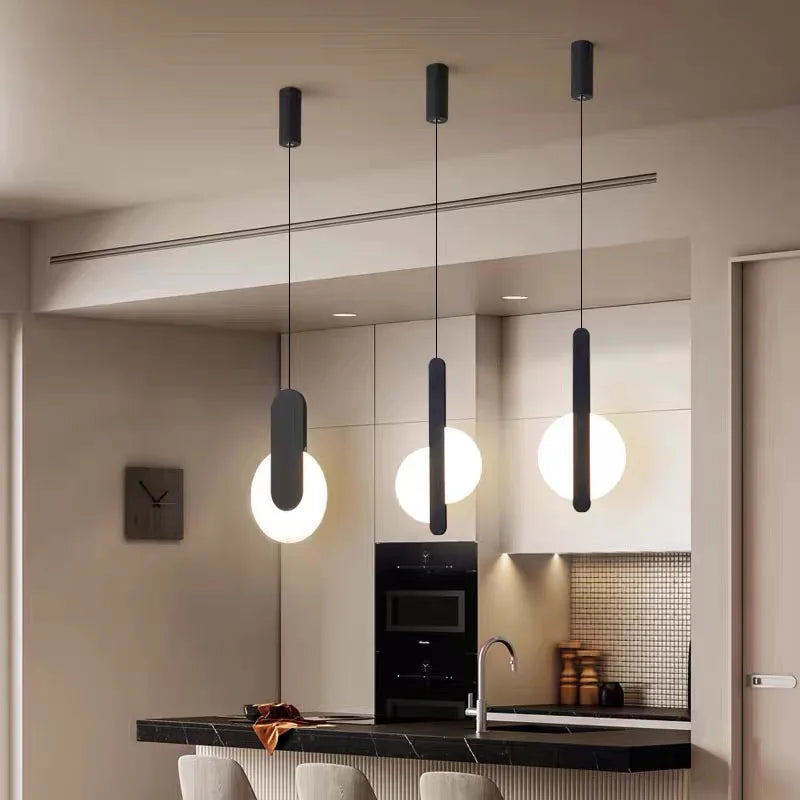 Afralia™ Modern LED Pendant Lights for Living Room Bedroom Bar Decor Lighting