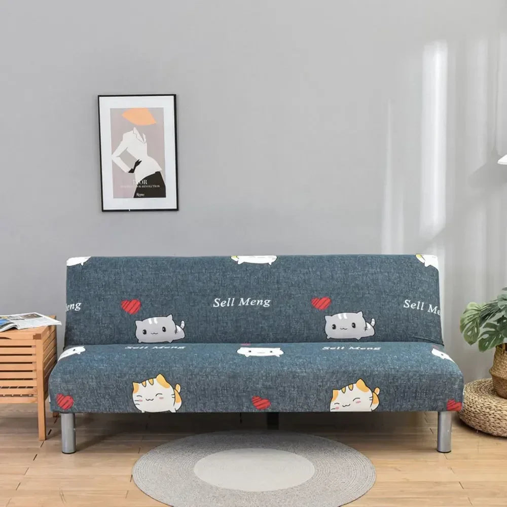 Afralia™ Stretchy Futon Sofa Cover for Sofa without Armrests