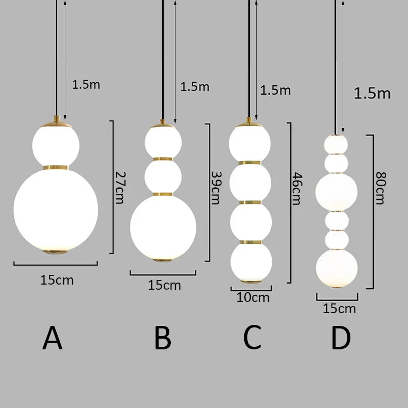 Afralia™ Nordic Glass Ball LED Hanging Lamp for Artistic Interior Lighting