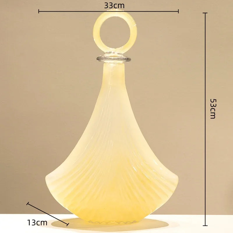 Afralia™ Yellow Geometric Glass Vase | Ring Fringe Flower Terrarium & Home Decoration