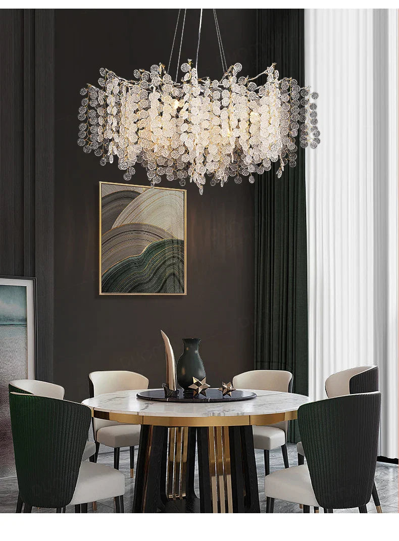 Afralia™ Luxury Crystal Branch Pendant Lamp for Dining Room, Hotel Lobby, and Living Room