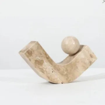 Afralia™ Geometric Natural Stone Ornaments Modern Crafts Desk Decoration