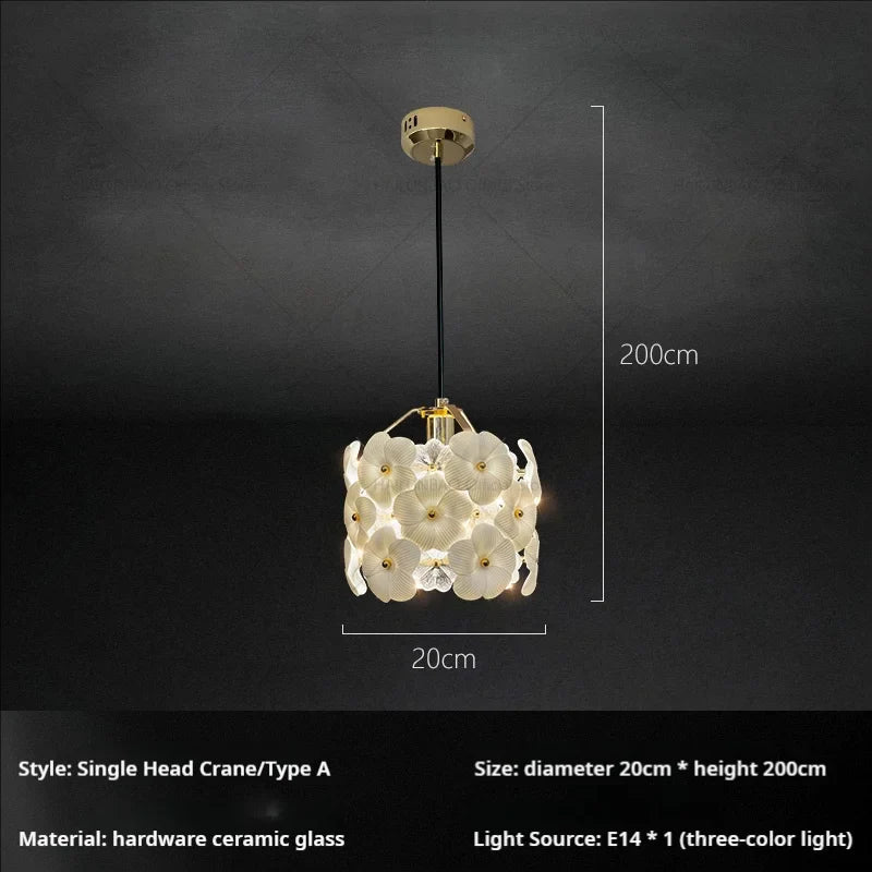 Afralia™ French Light Luxury Bedroom Chandelier Cream Style Romantic Garden Decor