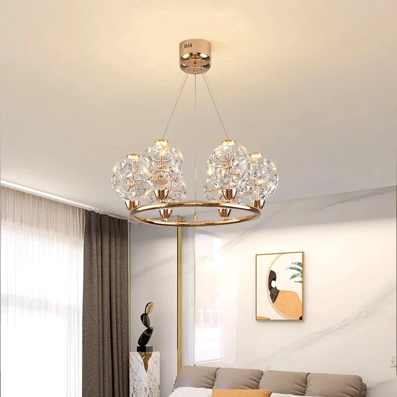 Afralia™ Modern LED Chandelier Ceiling Lamp for Living Room Lighting