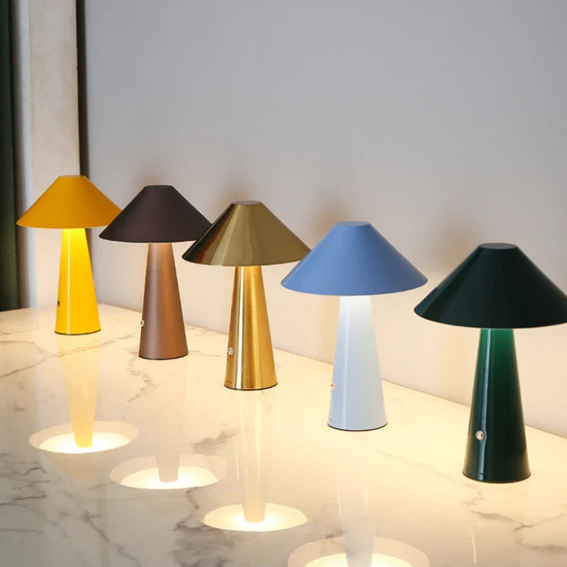 Afralia™ Nordic Mushroom Table Lamp Touch Dimming Night Light