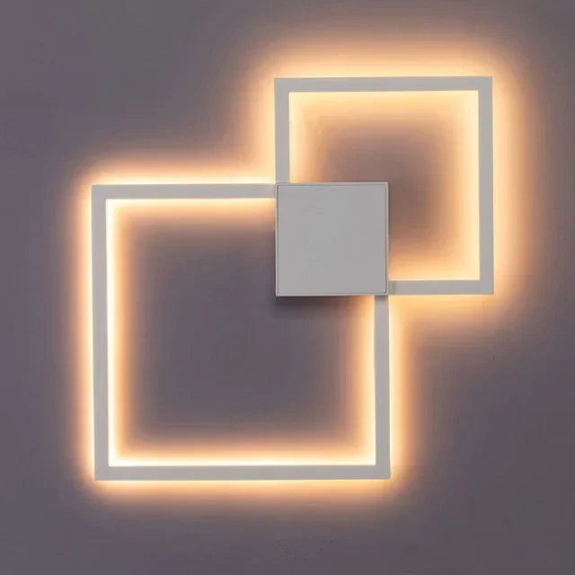 Afralia™ LED Square Wall Lamp for Living Room Bedroom Foyer - Indoor Decor Lighting