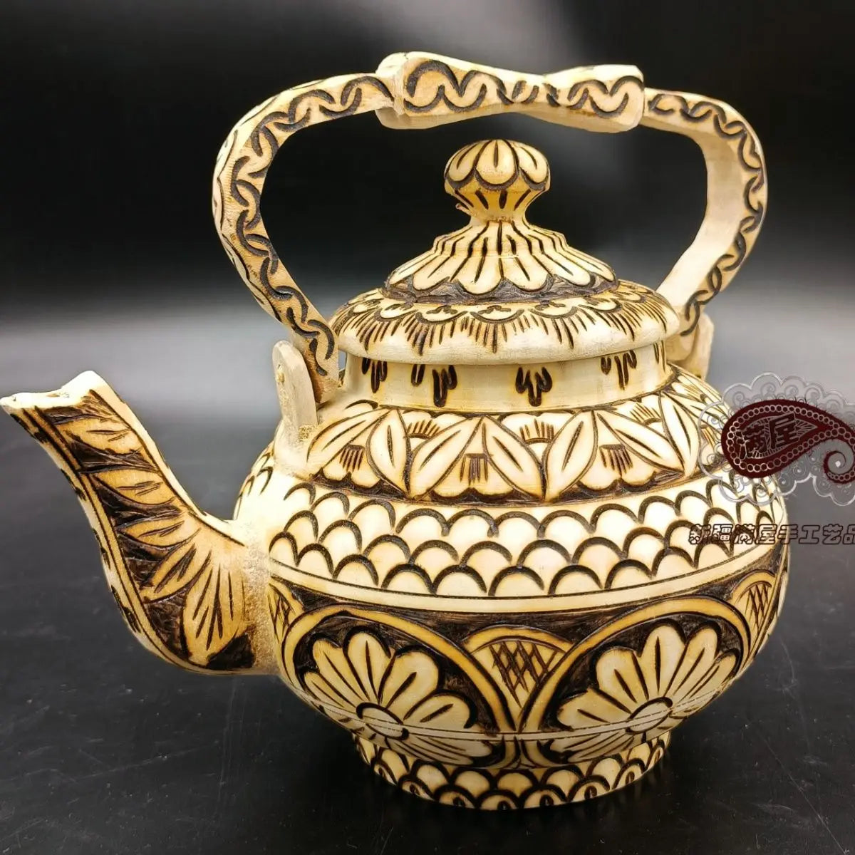 Handmade Wooden Decor Set for Living, Dining, Tea Pot | Afralia™