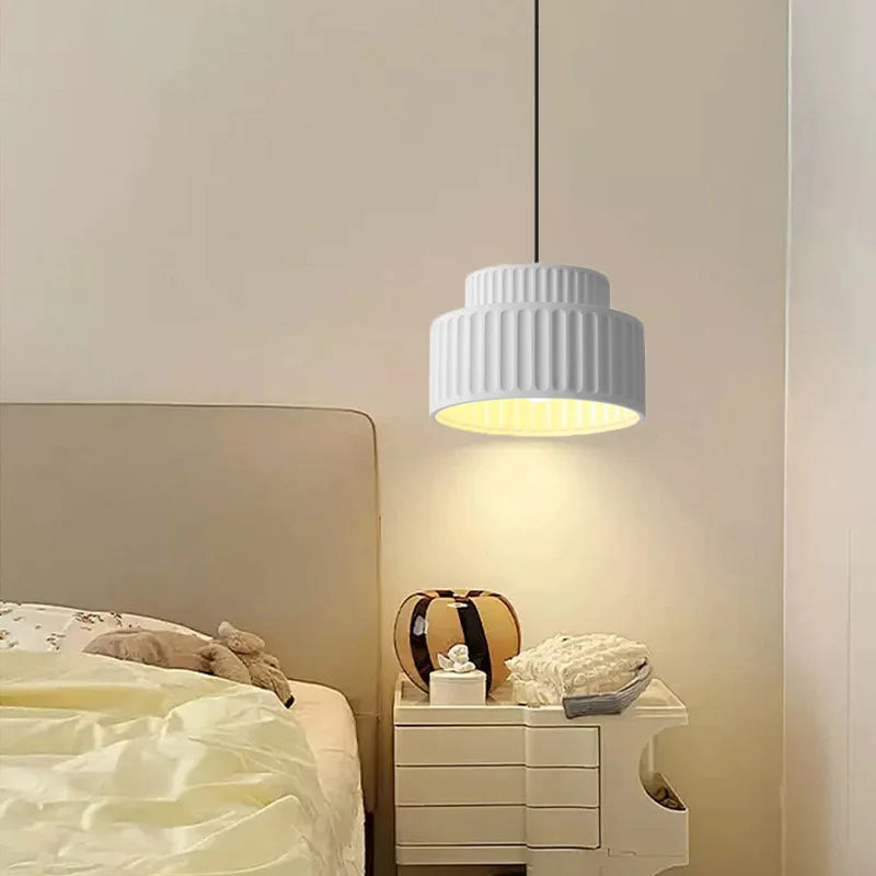 Afralia™ Cream Resin LED Pendant Light for Home Decor