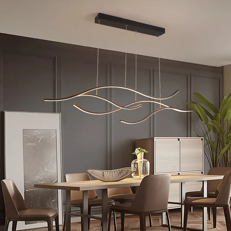 Afralia™ Modern Minimalist LED Chandelier for Dining Room and Bar Lighting