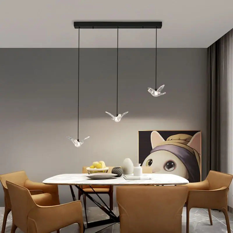 Afralia™ Modern Bird-Shaped Dining Pendant Lamp for Storefront and Living Room