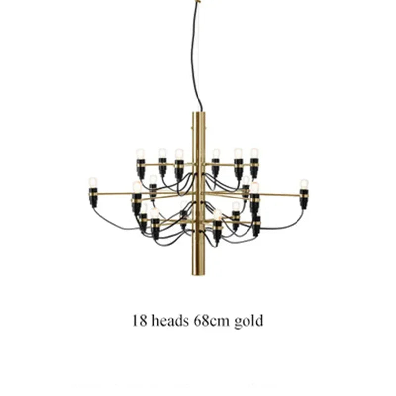 Afralia™ Luxury Gold Chrome Ceiling Chandelier for Living Room, Bedroom, Kitchen, Hotel, Home Decor
