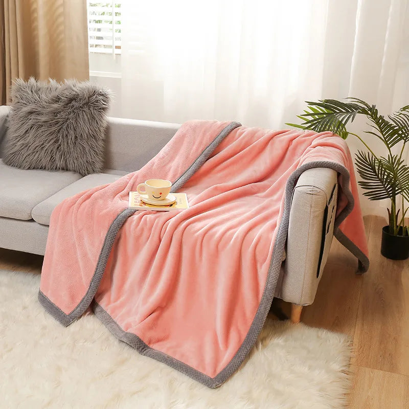 Afralia™ Cartoon Flannel Blanket: Soft & Skin-Friendly for Summer & Autumn Beds.
