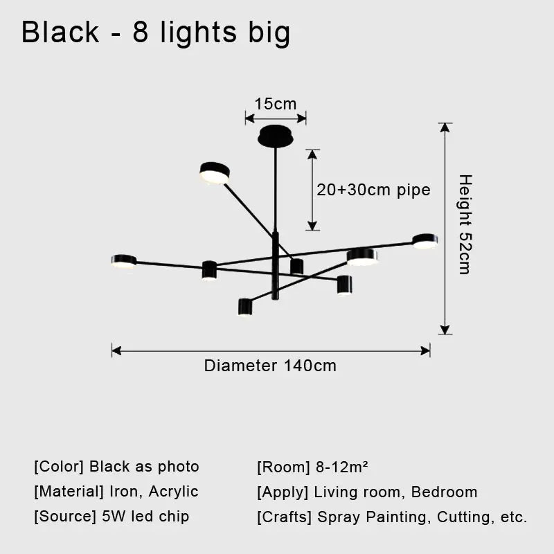 Afralia™ Modern LED Chandelier Ceiling Light Fixture for Living Room Bedroom Dining Room