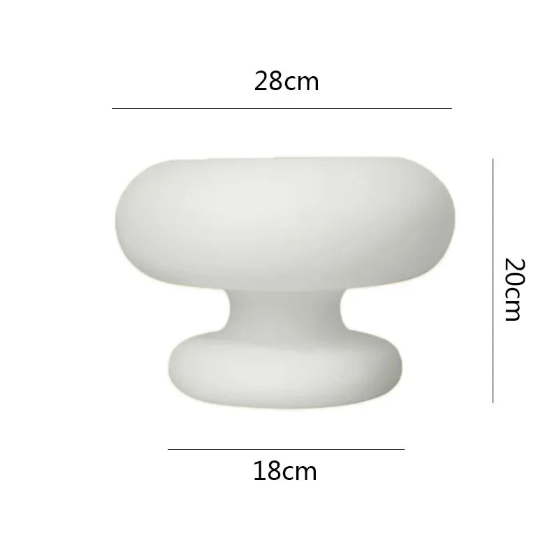 Afralia™ White Circle Glass Table Lamps: Bedroom & Living Room Decor Reading Light