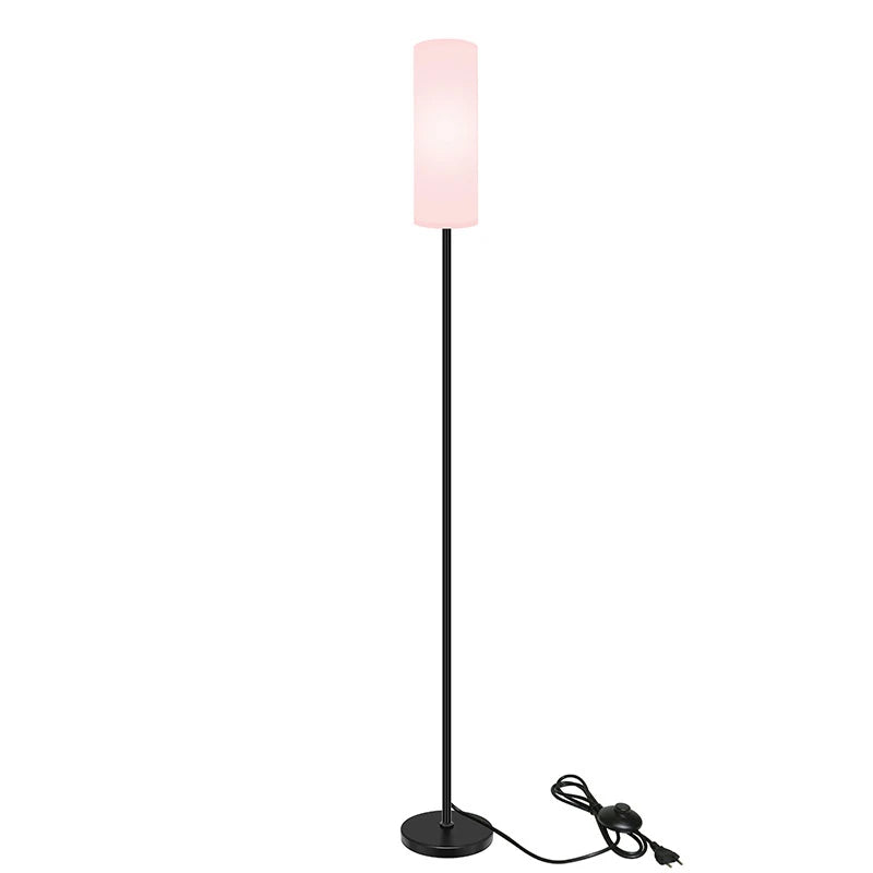 Afralia™ Nordic Cloth Lampshade LED Floor Lamp for Indoor Living Room Decor