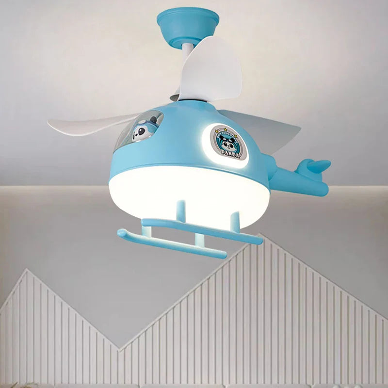 Afralia™ Ceiling Fan Lights with LED, Modern Indoor Lighting for Kids' Bedroom & Dining Room