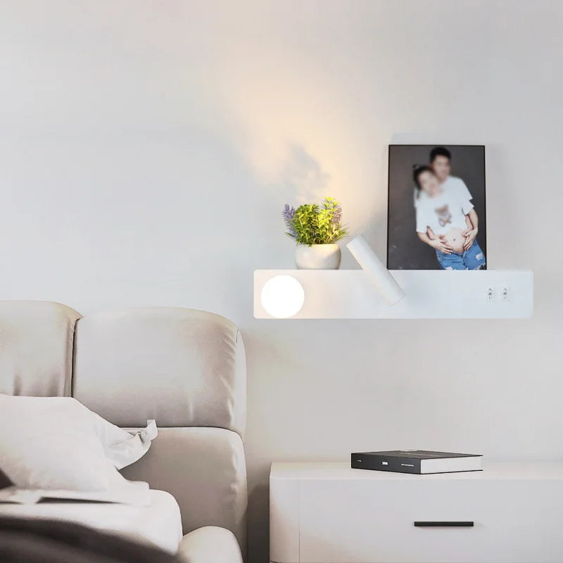 Afralia™ Black Rotatable Wall Lamp with Switch | High-End Modern Minimalist Bedroom & Living Room Lighting